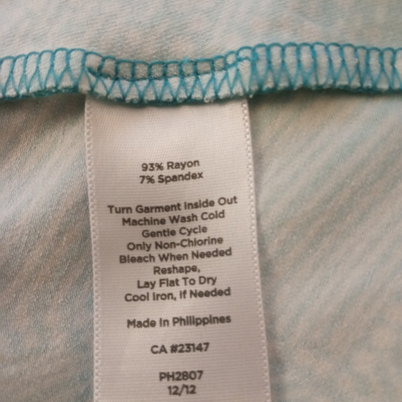 Talbots Tropical Surplice Belted Jersey Dress | S - Picture 6 of 7